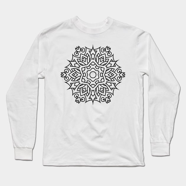 Inspirational MANDALA T-SHIRT MANDALA 061 Long Sleeve T-Shirt by abcmandalaclothing